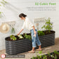 Metal Raised Garden Bed, Oval Outdoor Planter Box for Vegetables - 8x2x2ft