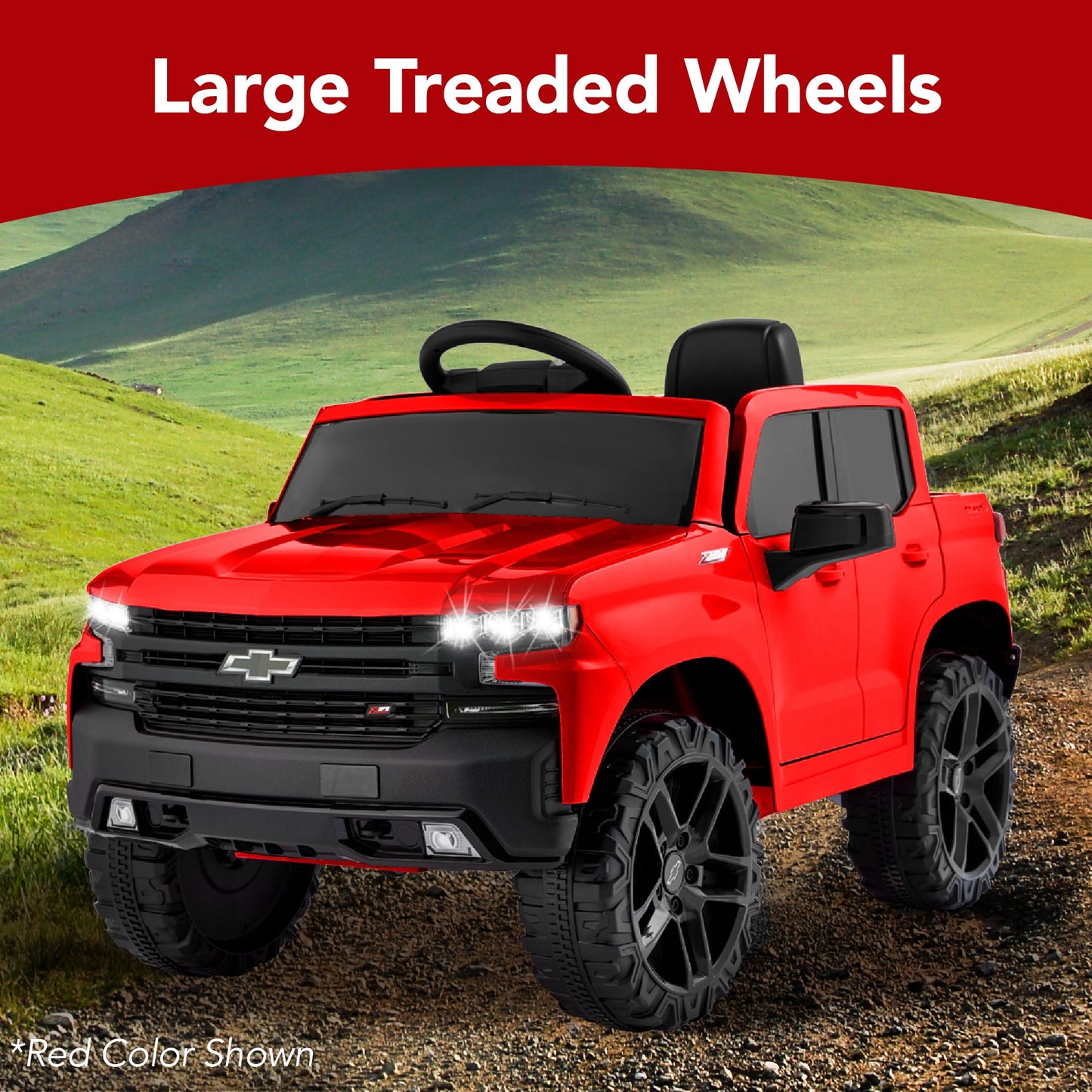 12V Licensed Chevrolet Silverado Ride On Truck w/ Parent Remote Control