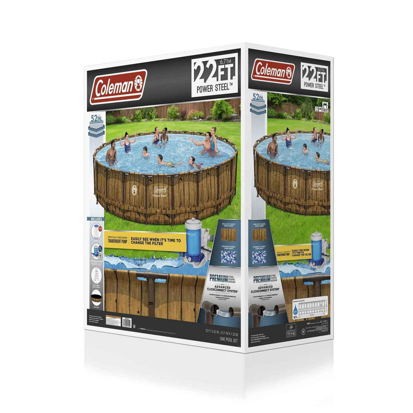 Coleman Round Above Ground Pool, 22' x 52"