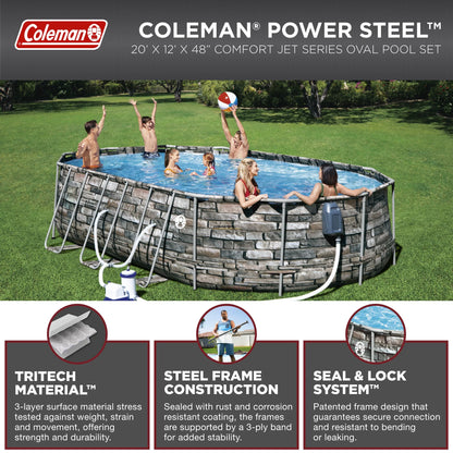 Coleman  Oval Above Ground Pool 20' X 12' X 48"