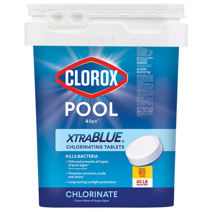 Tablettes de chloration Clorox Pool &amp; Spa XtraBlue 3 po - 40 lb