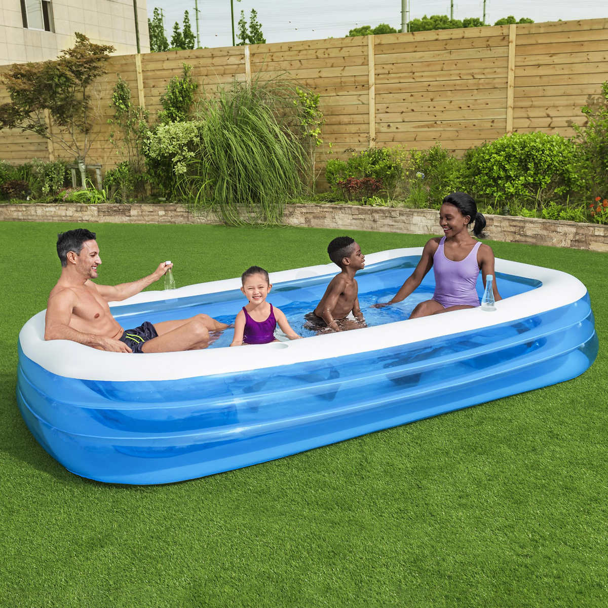 H2OGO ! Piscine Familiale Gonflable Rectangulaire 10'